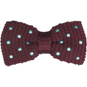 imageAllegra K Knitted Pretied Bowties for Men Women Dots Printed Dress Bow Tie Adjustable Strap Wine Red Sky Blue One Size