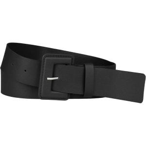 imageAllegra K Ladies Plus Size Pure Belts Adjustable Rectangle Buckle Wide Waistband Belt for DressBlack