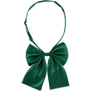 imageAllegra K PreTied Bowknot Bow Tie for Women Adjustable Bowtie Solid ColorDeep Green