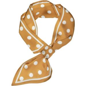 imageAllegra K Women Polka Dots Bevel Small Skinny Scarf Oblique Neck Scarves DoubleSided NeckerchiefOrange