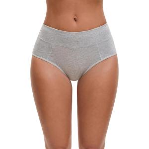 imageAllegra K Womens Cotton High Waist Available in Plus Size Tummy Control UnderwearGray