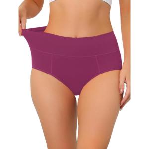 imageAllegra K Womens Cotton High Waist Available in Plus Size Tummy Control UnderwearPurple