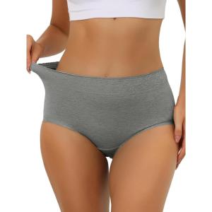 imageAllegra K Womens Cotton Underwear HighRise Lace Trim Tummy Control Full Coverage BriefGray