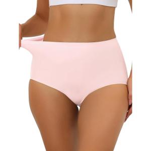 imageAllegra K Womens Elastic HighWaisted Brief Breathable No Show Hipster UnderwearPink