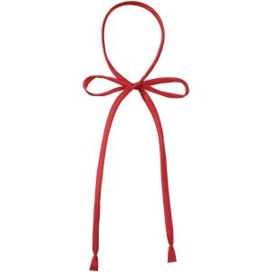 imageAllegra K Womens Long Bow Tie Self Tied Adjustable Solid Color JK Necktie Ribbon Bowtie One Size Red