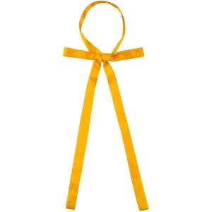 imageAllegra K Womens Long Self Tie Solid Color Ribbon Bowknot Neckwear Cosplay Elegant Neck BowtieYellow