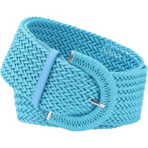 imageAllegra K Womens Plus Size ExtraWide Woven Waist Belts Braided Belts for Dress Chunky BuckleBlue