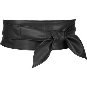 imageAllegra K Womens Plus Size Obi Belts Bowknot SelfTie Wrap Around Wide Sash Waistband Belt for DressesBlack
