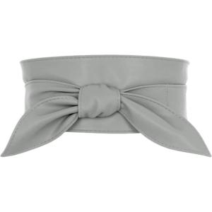 imageAllegra K Womens Plus Size Obi Belts Bowknot SelfTie Wrap Around Wide Sash Waistband Belt for DressesGray