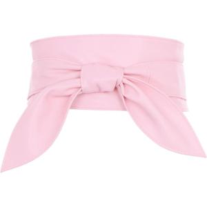 imageAllegra K Womens Plus Size Obi Belts Bowknot SelfTie Wrap Around Wide Sash Waistband Belt for DressesPink