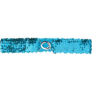 imageAllegra K Womens Plus Size Stretchy Skinny Waist Belts Shiny Sequins Decor Elastic Belts for DressesLight Blue
