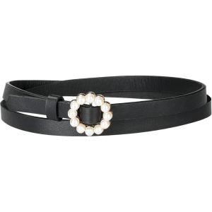 imageAllegra K Womens Plus Size Waist Belts Pearl Narrow Leather Adjustable Belt for Jeans Dresses PantsBlack