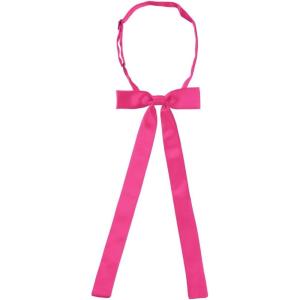 imageAllegra K Womens PreTied Adjustable String Bow Tie with Long Ribbon Solid Color Uniform BowtiesHot Pink