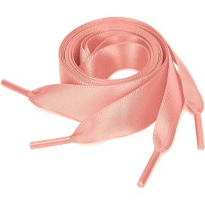 imageuxcell 2 Pairs Flat Ribbon Shoelaces Sneakers Shoestrings for Women DIY DecorLight Orange