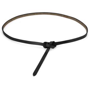 imageuxcell Adjustable Belt Leather Skinny Waistband No Buckle Fit to Dress for WomenBlack