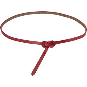 imageuxcell Adjustable Belt Leather Skinny Waistband No Buckle Fit to Dress for WomenRed