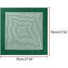 imageAllegra K 70cm Women Stripe Print Square Scarves Kerchief Neck Scarf Neckerchief HeadbandDark Green