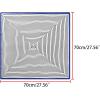 imageAllegra K 70cm Women Stripe Print Square Scarves Kerchief Neck Scarf Neckerchief HeadbandWhite Blue