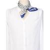 imageAllegra K 70cm Women Stripe Print Square Scarves Kerchief Neck Scarf Neckerchief HeadbandWhite Blue
