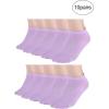 imageAllegra K Athletic Low Cut Ankle SocksStretch Cuffs Soft 10 PairsPurple