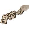 imageAllegra K Leopard Ribbons Faux Fur Winter Wrap Collar Scarf Plush Neck Scarves Warmer for WomenApricot