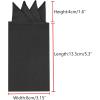 imageAllegra K Mens PreFolded Pocket Squares on Card Solid Triangles Suit HandkerchiefBlack
