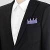 imageAllegra K Mens PreFolded Pocket Squares on Card Solid Triangles Suit HandkerchiefLight Purple