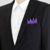 imageAllegra K Mens PreFolded Pocket Squares on Card Solid Triangles Suit HandkerchiefPurple
