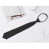 imageAllegra K Mens PreTied Zipper Tie Solid Color Formal Casual Adjustable 8cm Wide TieBlack Long