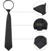 imageAllegra K Mens PreTied Zipper Tie Solid Color Formal Casual Adjustable 8cm Wide TieBlack Long