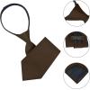 imageAllegra K Mens PreTied Zipper Tie Solid Color Formal Casual Adjustable 8cm Wide TieBrown