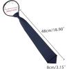 imageAllegra K Mens PreTied Zipper Tie Solid Color Formal Casual Adjustable 8cm Wide TieDark Blue Long
