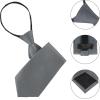 imageAllegra K Mens PreTied Zipper Tie Solid Color Formal Casual Adjustable 8cm Wide TieGray