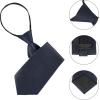imageAllegra K Mens PreTied Zipper Tie Solid Color Formal Casual Adjustable 8cm Wide TieNavy Blue