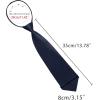 imageAllegra K Mens PreTied Zipper Tie Solid Color Formal Casual Adjustable 8cm Wide TieNavy Blue