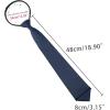 imageAllegra K Mens PreTied Zipper Tie Solid Color Formal Casual Adjustable 8cm Wide TieNavy Blue Long