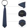 imageAllegra K Mens PreTied Zipper Tie Solid Color Formal Casual Adjustable 8cm Wide TieNavy Blue Long