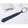 imageAllegra K Mens PreTied Zipper Tie Solid Color Formal Casual Adjustable 8cm Wide TieNavy Blue Long