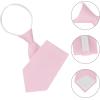 imageAllegra K Mens PreTied Zipper Tie Solid Color Formal Casual Adjustable 8cm Wide TiePink