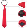 imageAllegra K Mens PreTied Zipper Tie Solid Color Formal Casual Adjustable 8cm Wide TieRed Long