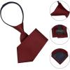 imageAllegra K Mens PreTied Zipper Tie Solid Color Formal Casual Adjustable 8cm Wide TieWine Red