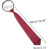 imageAllegra K Mens PreTied Zipper Tie Solid Color Formal Casual Adjustable 8cm Wide TieWine Red Long