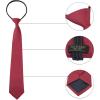 imageAllegra K Mens PreTied Zipper Tie Solid Color Formal Casual Adjustable 8cm Wide TieWine Red Long