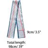 imageAllegra K Skinny Scarves Stripe Neck Wraps for Women Fasion Neckerchief Ribbon HairbandBlue