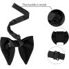 imageAllegra K Solid Pretied Bow Ties for Women Men Formal Party Prom Bowties VelvetBlack