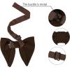 imageAllegra K Solid Pretied Bow Ties for Women Men Formal Party Prom Bowties VelvetBrown