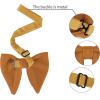 imageAllegra K Solid Pretied Bow Ties for Women Men Formal Party Prom Bowties VelvetBurnt Orange