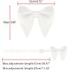 imageAllegra K Solid Pretied Bow Ties for Women Men Formal Party Prom Bowties VelvetCream White