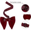 imageAllegra K Solid Pretied Bow Ties for Women Men Formal Party Prom Bowties VelvetDark Red