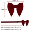 imageAllegra K Solid Pretied Bow Ties for Women Men Formal Party Prom Bowties VelvetDark Red